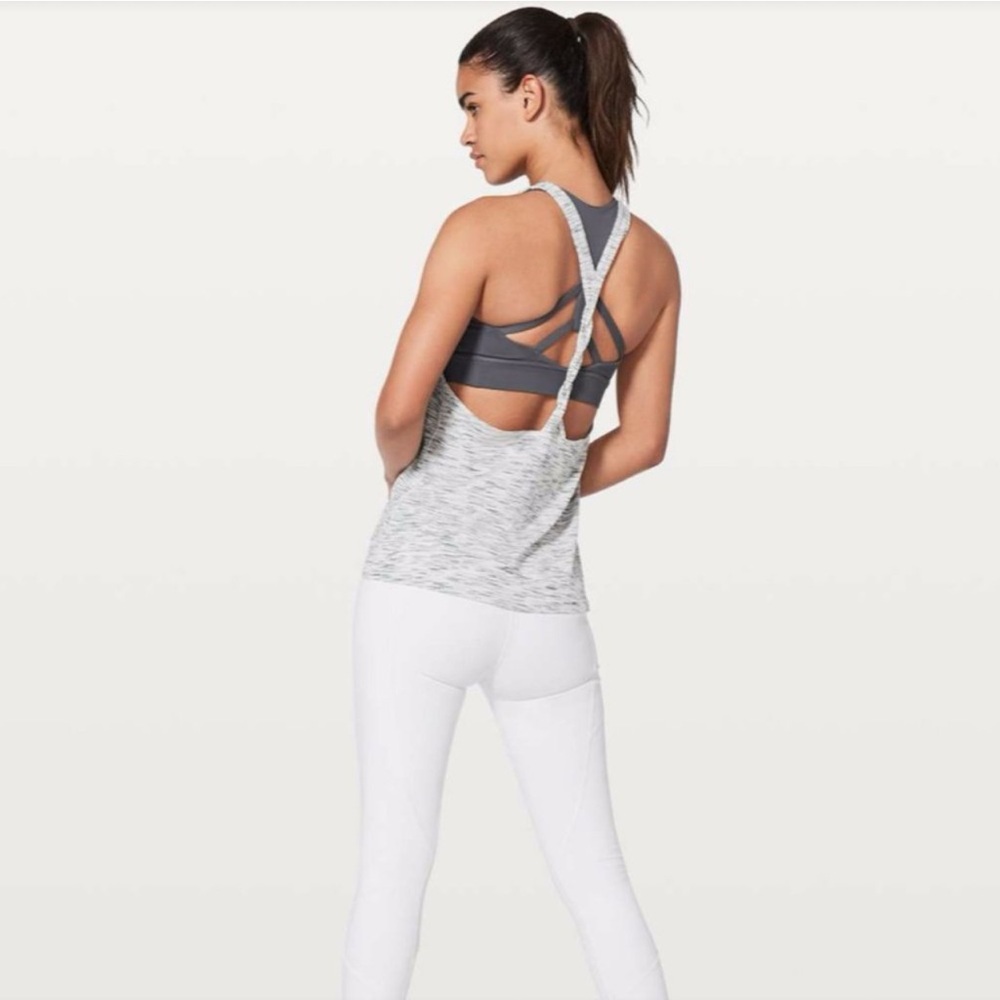 Lululemon Athletica Twist and Toil Gray Tank Top